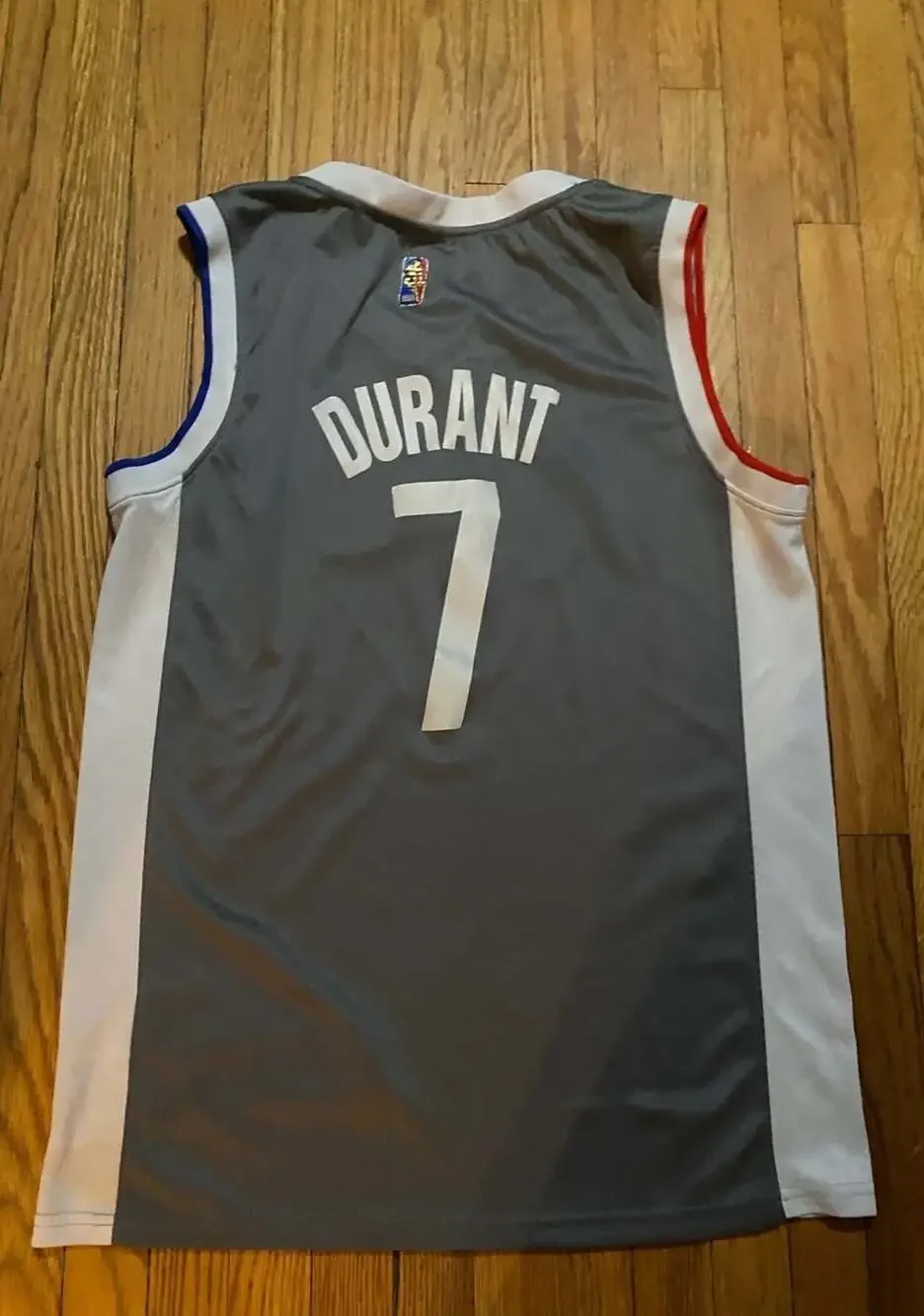Nike Kevin Durant Brooklyn Nets #7 Grey Statement BKLYN Swingman Jersey Size 48